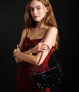 Bolso Jolie negro con lentejuelas de edición especial de The Wizard of Oz x Fossil
