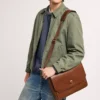Bolso mensajero de cuero Hayes