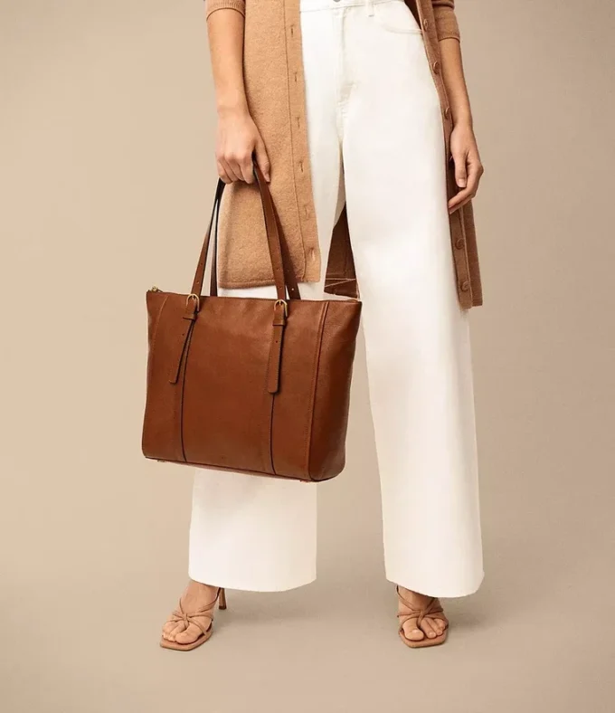 Bolso tote de cuero Carlie Bolso tote de cuero Carlie