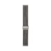 Brazalete de malla de acero inoxidable ahumado de 22 mm