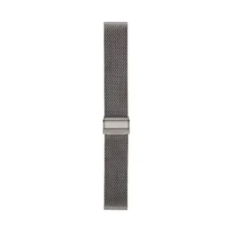 Brazalete de malla de acero inoxidable ahumado de 22 mm