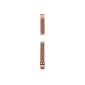Brazalete de malla de acero inoxidable tono oro rosa de 14 mm