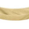 Brazalete Harlow con textura lineal en acero inoxidable dorado