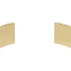 Brazalete Harlow con textura lineal en acero inoxidable dorado