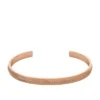 Brazalete Harlow con textura lineal en acero inoxidable tono oro rosa