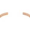 Brazalete Harlow con textura lineal en acero inoxidable tono oro rosa