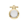 Broche reloj Scarlette de acero inoxidable dorado con tres agujas