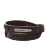 Bronson Vintage Casual Pulsera de cuero marrón doble vuelta