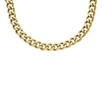 Cadenas Ellis Core Collar de cadena de acero inoxidable dorado