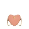 Cartera con cremallera superior en forma de corazón