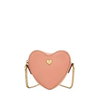 Cartera con cremallera superior en forma de corazón
