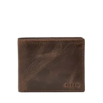 Cartera con RFID de cuero Derrick