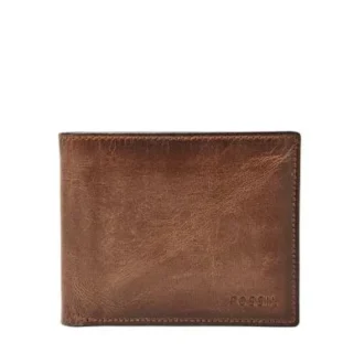 Cartera con RFID de cuero Derrick