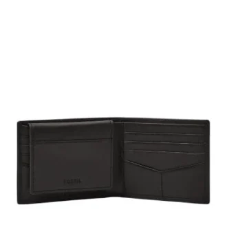 Cartera con RFID de cuero Derrick