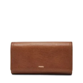 Cartera con solapa RFID de cuero Logan