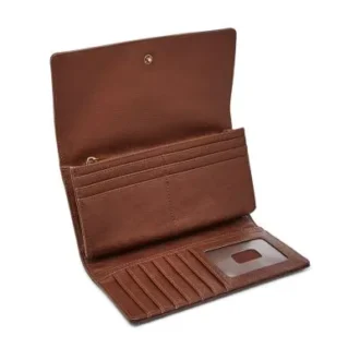 Cartera con solapa RFID de cuero Logan
