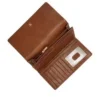 Cartera con solapa RFID de cuero Logan