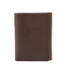 Cartera de cuero Ingram con tres pliegues