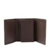 Cartera de cuero Ingram con tres pliegues