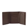 Cartera de cuero Ingram con tres pliegues