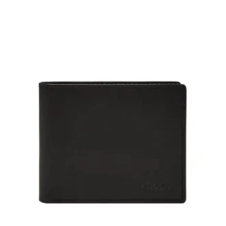 Cartera Derrick de cuero con RFID y ventana para el DNI