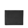 Cartera Ingram de cuero RFID con doble pliegue y solapa para el DNI