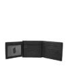 Cartera Ingram de cuero RFID con doble pliegue y solapa para el DNI