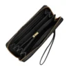 Cartera tipo clutch con cremallera RFID de cuero Logan Cartera tipo clutch con cremallera RFID de cuero Logan