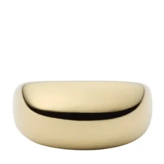 Colección Ellis Domed Anillo de acero inoxidable dorado