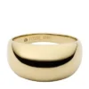 Colección Ellis Domed Anillo de acero inoxidable dorado