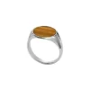 Colección Ellis Signet Anillo con sello de ojo de tigre marrón