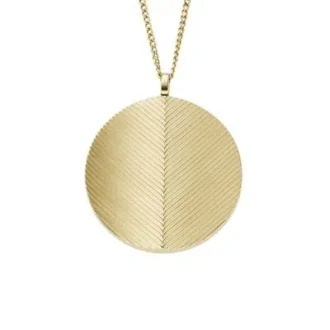 Colección Harlow Locket Collar con colgante de acero inoxidable dorado
