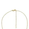 Colección Harlow Locket Collar con colgante de acero inoxidable dorado