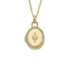 Colección Sadie Locket Collar con colgante de acero inoxidable dorado