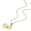 Colección Sadie Locket Collar con colgante de acero inoxidable dorado