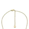 Colección Sadie Locket Collar con colgante de acero inoxidable dorado