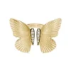 Colección Sutton Butterfly Anillo central focal de acero inoxidable dorado