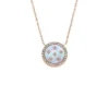 Collar clásico Merrit con colgante de acero inoxidable en tono oro rosa y nácar