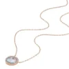 Collar clásico Merrit con colgante de acero inoxidable en tono oro rosa y nácar