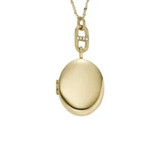 Collar con cadena de acero inoxidable tono dorado Heritage