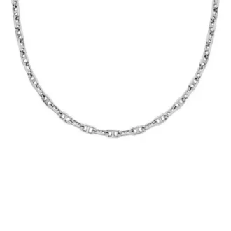 Collar con cadena de latón plateado Heritage D-Link