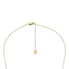 Collar con colgante clásico de nácar y acero inoxidable dorado Merrit