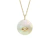 Collar con colgante de acero inoxidable chapado en oro Sutton Evil Eye