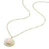 Collar con colgante de acero inoxidable chapado en oro Sutton Evil Eye