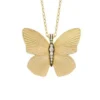 Collar con colgante de acero inoxidable dorado de la colección Sutton Butterfly