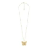 Collar con colgante de acero inoxidable dorado de la colección Sutton Butterfly