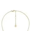 Collar con colgante de acero inoxidable dorado Harlow