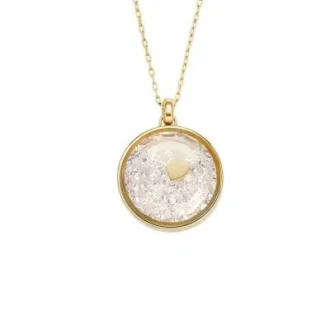 Collar con colgante de acero inoxidable dorado Sutton Yours Truly Collar con colgante de acero inoxidable dorado Sutton Yours Truly