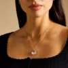 Collar con colgante de acero inoxidable dorado Sutton Yours Truly