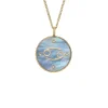 Collar con colgante de acero inoxidable dorado y nácar negro Sutton Zodiac de Cáncer Collar con colgante de acero inoxidable dorado y nácar negro Sutton Zodiac de Cáncer